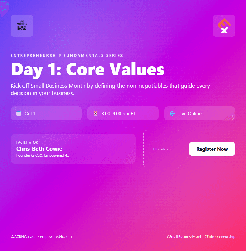 Entrepreneurship Fundamentals — Day 1: Core Values